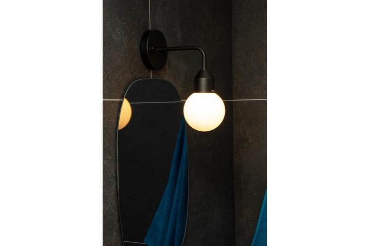 Vägglampa Florens Svart/Opalvit - Aneta Lighting - Belysning - Badrumslampa & badrumsbelysning - Badrumslampa vägg