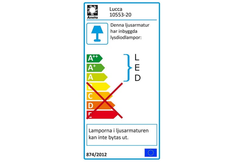 Vägglampa Lucca Krom - Aneta Lightning - Belysning - Badrumslampa & badrumsbelysning - Badrumslampa vägg