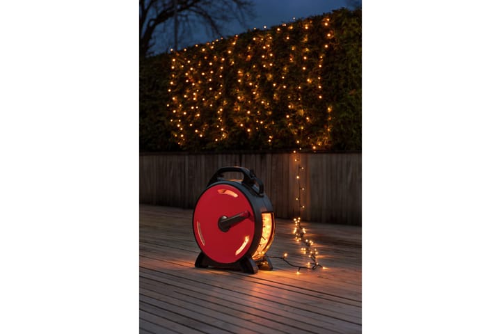 Sladdvinda, 800 varmvita LED Svart/Röd - Konstsmide - Belysning - Dekorationsbelysning - Dekorationsbelysning utomhus - Ljusslinga utomhus