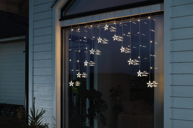 Gardinslinga 11 stjärnor LED Transparent - Konstsmide - Belysning - Dekorationsbelysning - Dekorationsbelysning inomhus - Ljusslinga inomhus