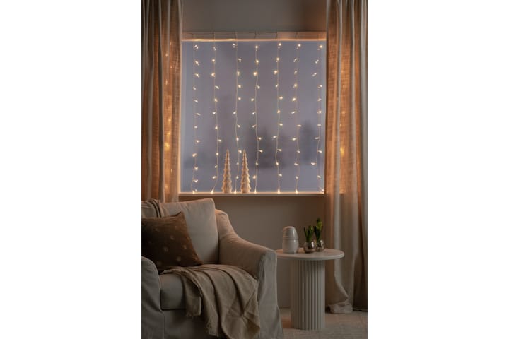 Gardinslinga 120 varmvita LED Transparent - Konstsmide - Inredning - Barnrum inredning - Lampa barnrum - Ljusslinga barnrum