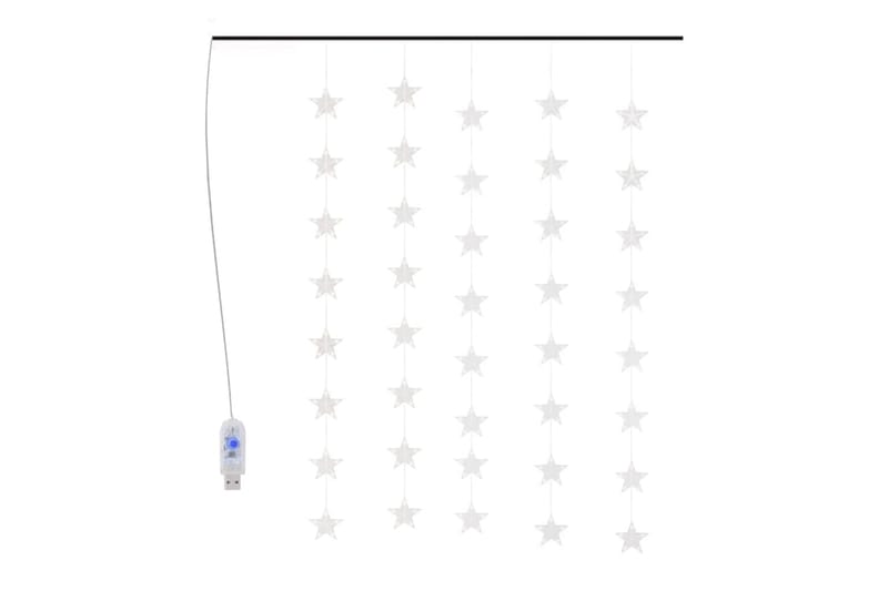 Ljusgardin med stjärnor 200 lysdioder blå 8 funktioner - be Basic - Belysning - Dekorationsbelysning