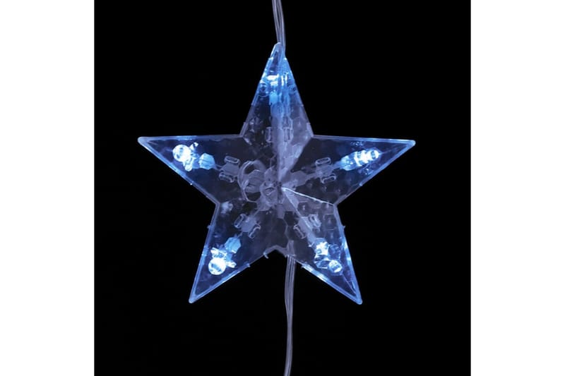 Ljusgardin med stjärnor 200 lysdioder blå 8 funktioner - be Basic - Belysning - Dekorationsbelysning