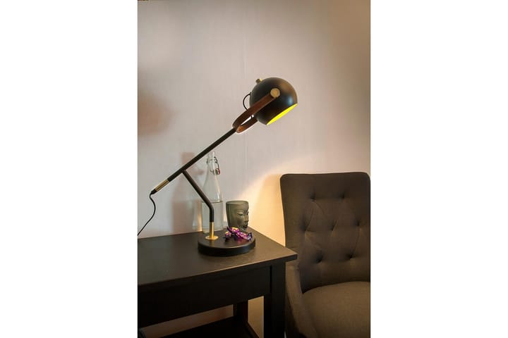 Bordslampa Bow Vit/Brun/Matt Mässing - Aneta Lightning - Belysning - Lampor & belysning inomhus - Fönsterlampa