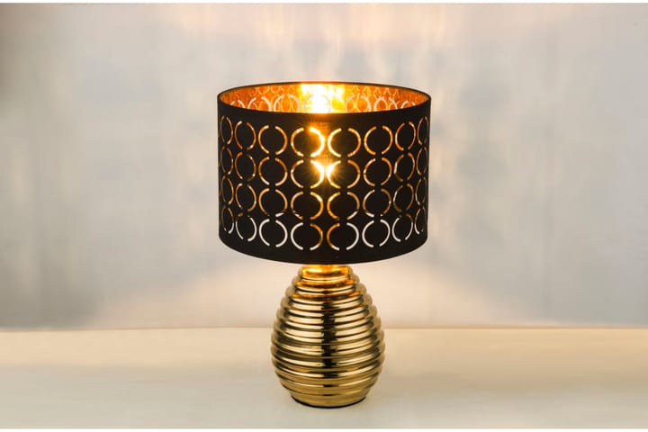 Bordslampa Mirauea Rund Guld/Svart - Globo Lighting - Belysning - Lampor & belysning inomhus - Bordslampa