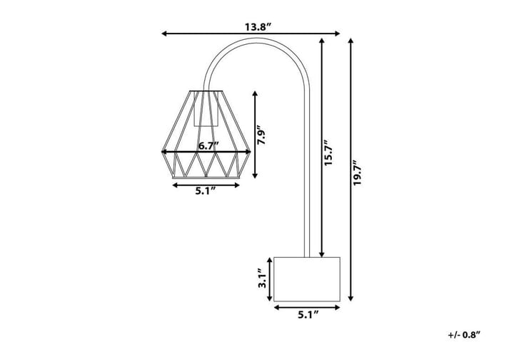 Bordslampa Mooni 35 cm - Koppar - Belysning - Lampor & belysning inomhus - Bordslampa
