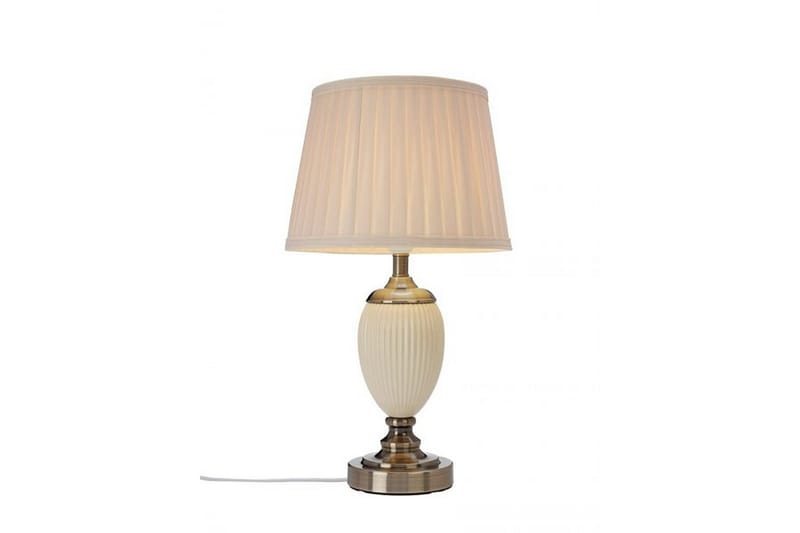 Bordslampa Ottilia 22-28 cm Beige/Antikmässing - Cottex - Belysning - Lampor & belysning inomhus - Bordslampa