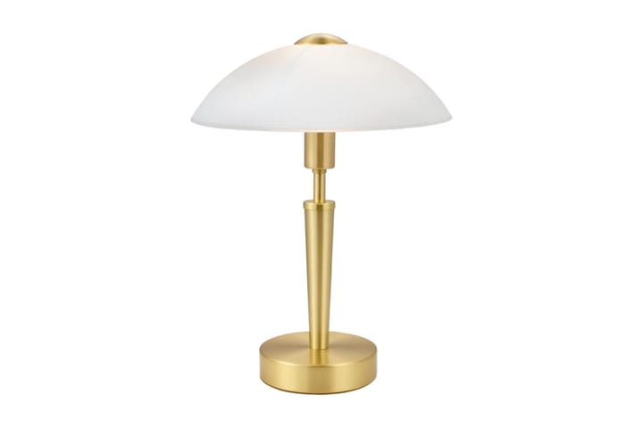 Bordslampa Solo 26 cm Rund Mässing/Vit - Eglo - Belysning - Lampor & belysning inomhus - Bordslampa - Skrivbordslampor & kontorslampor