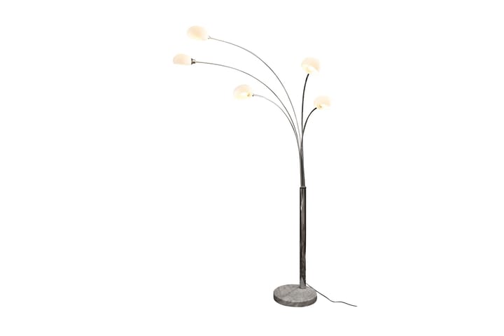 Golvlampa Harrow - Silver/Vit - Belysning - Lampor & belysning inomhus - Golvlampa - Femarmad golvlampa