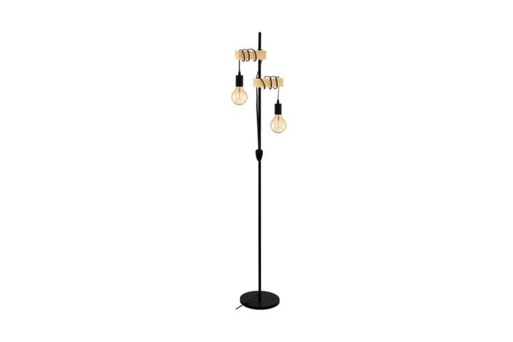 Golvlampa Townshend 25 cm Svart/Ek - Eglo - Belysning - Lampor & belysning inomhus - Bordslampa