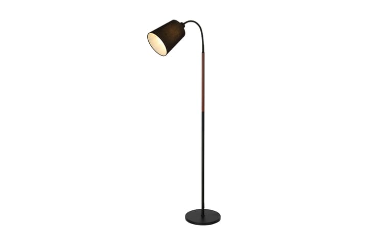 LJUSDAL golvlampa 1-arm, svart/valnöt - Aneta Lighting - Belysning - Lampor & belysning inomhus - Golvlampa