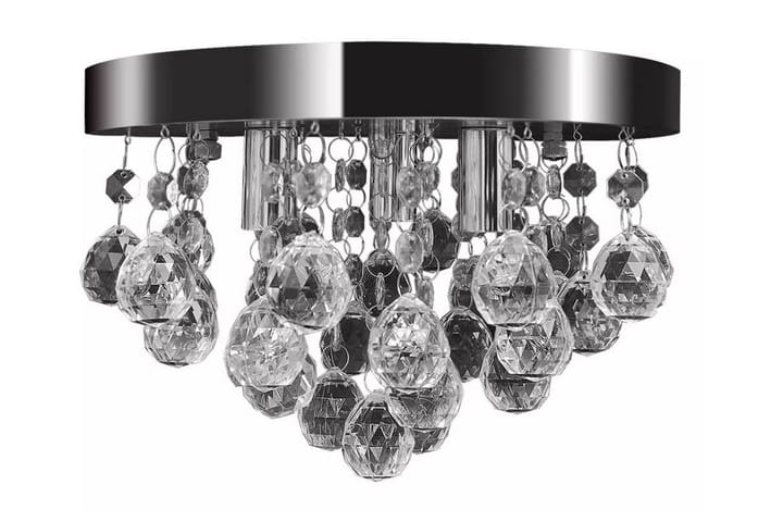 Takkrona kristall och kromad - Transparent - Belysning - Lampor & belysning inomhus - Taklampa & takbelysning