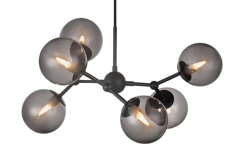 Pendellampa Atom Large G9 Rökfärgat/Glas/Svart - Halo Design - Belysning - Lampor & belysning inomhus - Taklampa & takbelysning