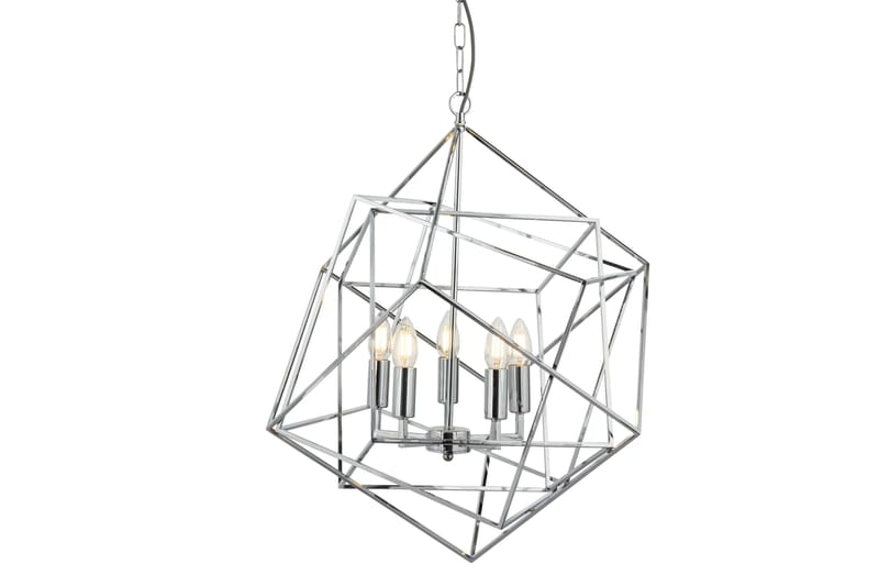 Pendellampa Cube 5L Geometric Cube Frame Krom - Searchlight - Belysning - Lampor & belysning inomhus - Fönsterlampa