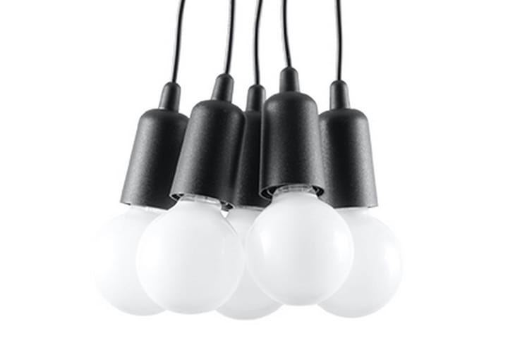 Pendellampa Diego 5 Lampor Svart - Sollux Lighting - Belysning - Lampor & belysning inomhus - Taklampa & takbelysning