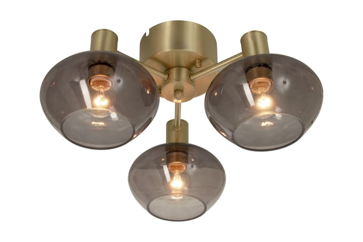 Plafond Bell 3-Arm Mässing/Rökfärgat - Aneta - Belysning - Lampor & belysning inomhus - Taklampa & takbelysning