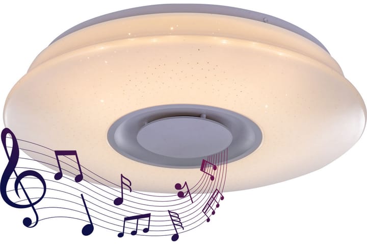 Plafond Tune med Högtalare 37 m Rund Vit - Globo Lighting - Belysning - Lampor & belysning inomhus - Taklampa & takbelysning