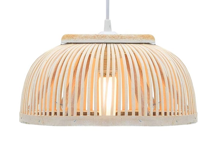 Taklampa bambu 40 W 37x15,5 cm halvglob E27 - Brun - Belysning - Lampor & belysning inomhus - Fönsterlampa