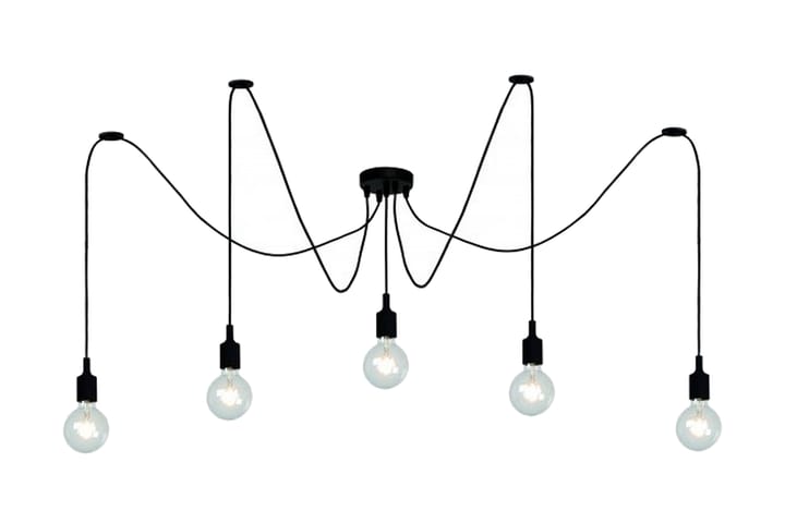 Taklampa Fix 150 cm Dimbar 5 Lampor Svart - Lucide - Belysning - Glödlampor & ljuskällor - LED-belysning
