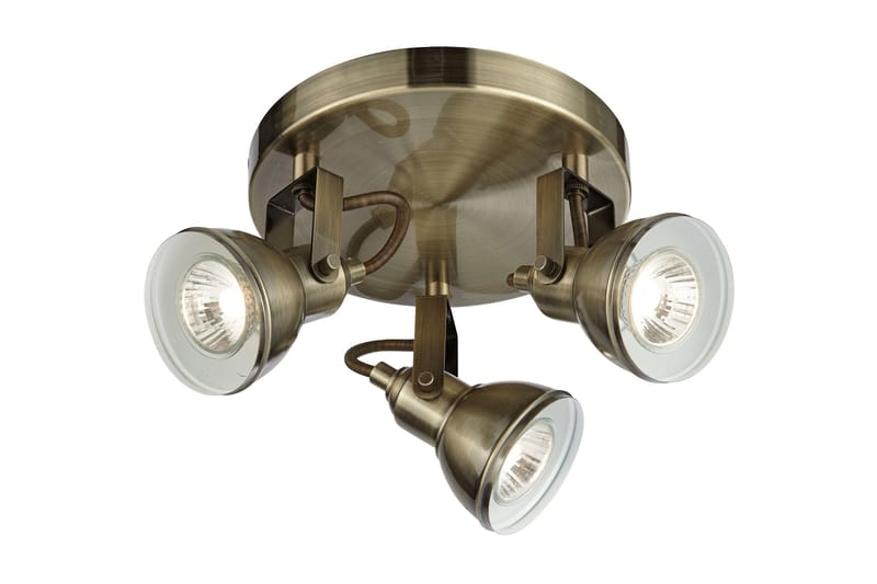 Taklampa Focus 30 cm Dimbar 3 Lampor Antikmässing - Searchlight - Belysning - Lampor & belysning inomhus - Taklampa & takbelysning