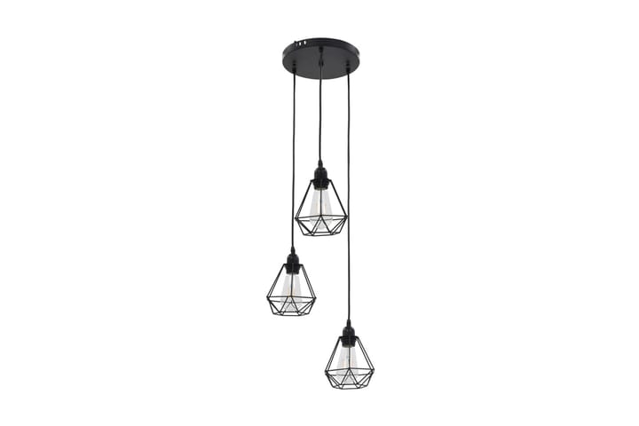 Taklampa med diamantdesign svart 3xE27-lampa - Svart - Belysning - Lampor & belysning inomhus - Fönsterlampa
