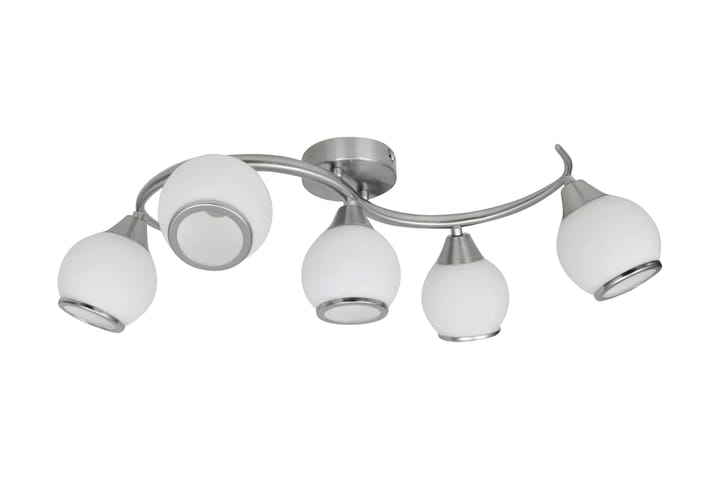 Taklampa med glasskärmar med böjd skena - Vit - Belysning - Lampor & belysning inomhus - Taklampa & takbelysning