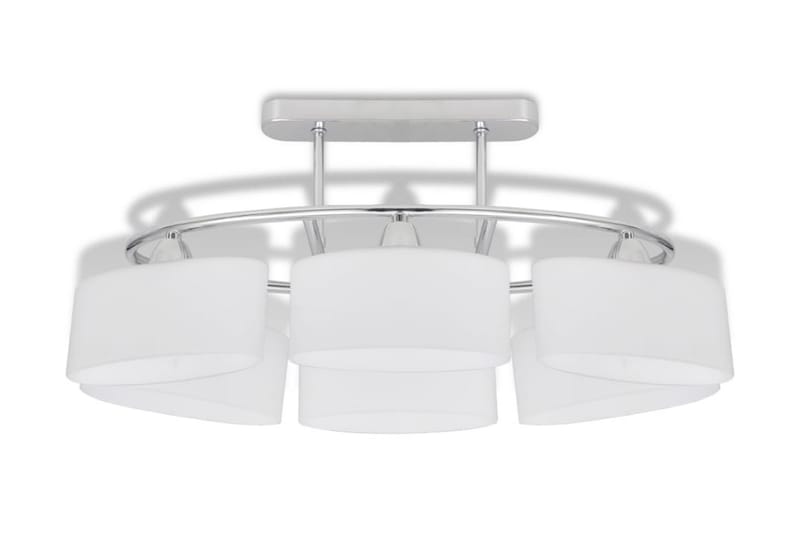 Taklampa med ovala glasskärmar 2 st E14 - Vit - Belysning - Lampor & belysning inomhus - Taklampa & takbelysning