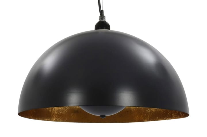 Taklampor 2 st svart och guld halvrund 40 cm E27 - Svart - Belysning - Lampor & belysning inomhus - Bordslampa