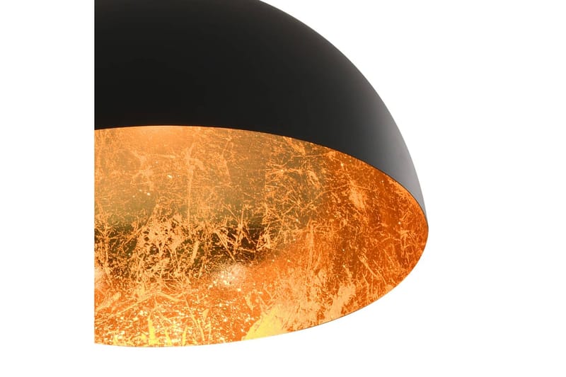 Taklampor 2 st svart och guld halvrunda E27 - Svart - Belysning - Lampor & belysning inomhus - Taklampa & takbelysning
