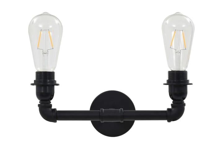 Vägglampa 2-vägs svart 2xE27-lampor - Svart - Belysning - Lampor & belysning inomhus - Vägglampa