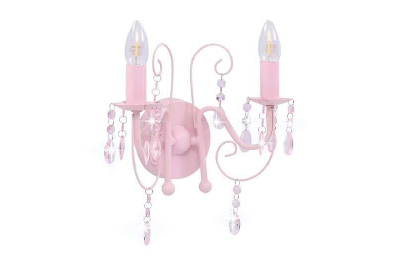 Vägglampa med pärlor rosa 2xE14-lampor - be Basic - Belysning - Lampor & belysning inomhus - Vägglampa