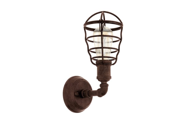 Vägglampa Port Seton 13 cm Rund Brun Antik - Eglo - Belysning - Inomhusbelysning & Lampor - Vägglampa