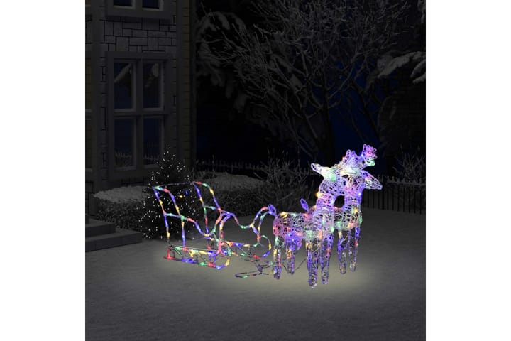 Juldekoration renar & släde 160 LED 130 cm akryl - be Basic - Belysning - Julbelysning - Julbelysning utomhus