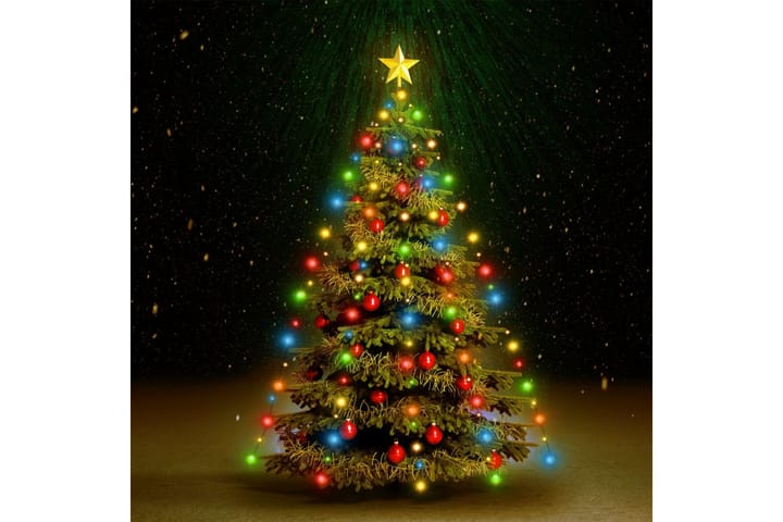 Ljusnät för julgran 150 lysdioder färgglad 150 cm - Flerfärgad - Belysning - Julbelysning - Julbelysning utomhus