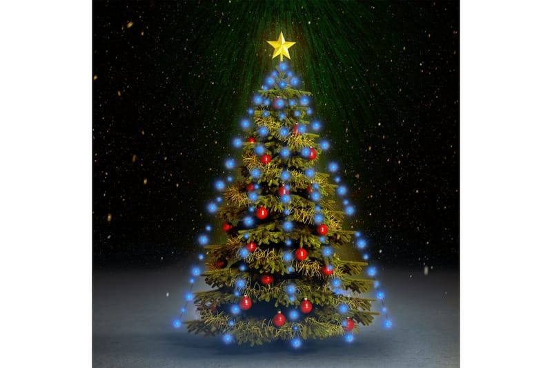Ljusnät för julgran 210 lysdioder blå 210 cm - Blå - Belysning - Julbelysning - Julgransbelysning