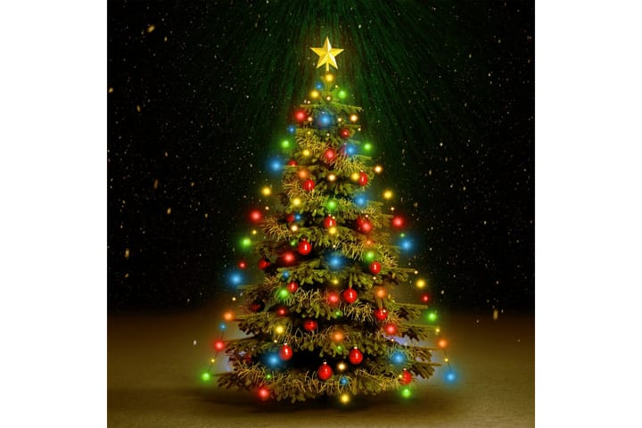 Ljusnät för julgran 210 lysdioder flerfärgad 210 cm - Flerfärgad - Möbler - Fåtölj & stolar - Pall & puff - Fotpallar