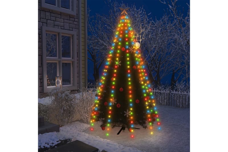 Ljusnät för julgran 250 LED flerfärgad 250 cm - Flerfärgad - Belysning - Julbelysning - Julgransbelysning