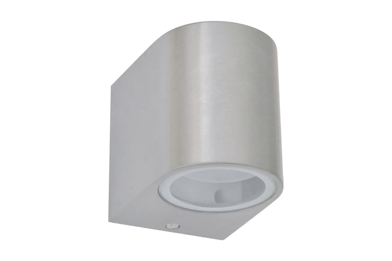 Utomhusvägglampa LED 2 st rund nedåt - Silver - Belysning - Dekorationsbelysning