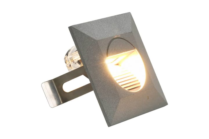 Utomhusvägglampa LED 6 st 5 W silver fyrkantig - Vit - Belysning - Dekorationsbelysning