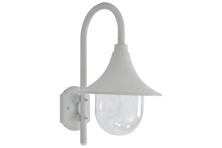 Vägglampa för trädgård E27 42 cm aluminium vit - be Basic - Belysning - Utelampor & utomhusbelysning - Fasadbelysning