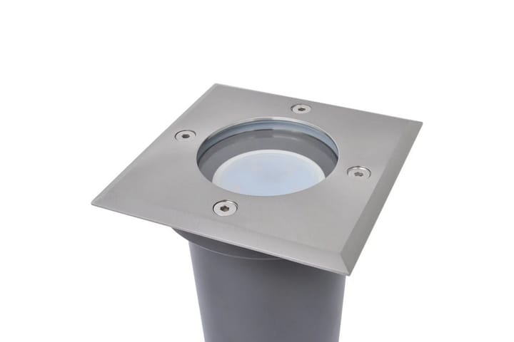 Marklampa med LED 3 st fyrkantiga - Silver - Belysning - Utelampor & utomhusbelysning - Pollare