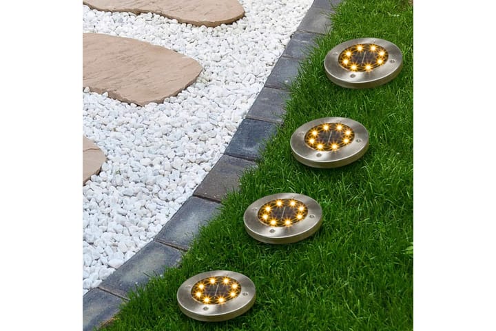 HI Marklampor med solcell 4 st - Silver - Utemöbler & utemiljö - Trädgårdsdekoration & utemiljö - Trädgårdsbelysning
