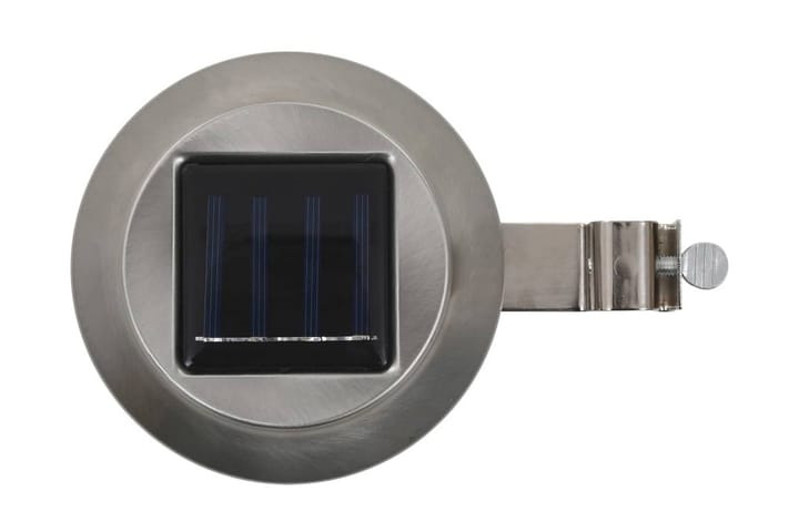 Solcellslampor 12 st LED runda 12 cm vit - Silver - Belysning - Utelampor & utomhusbelysning - Solcellsbelysning