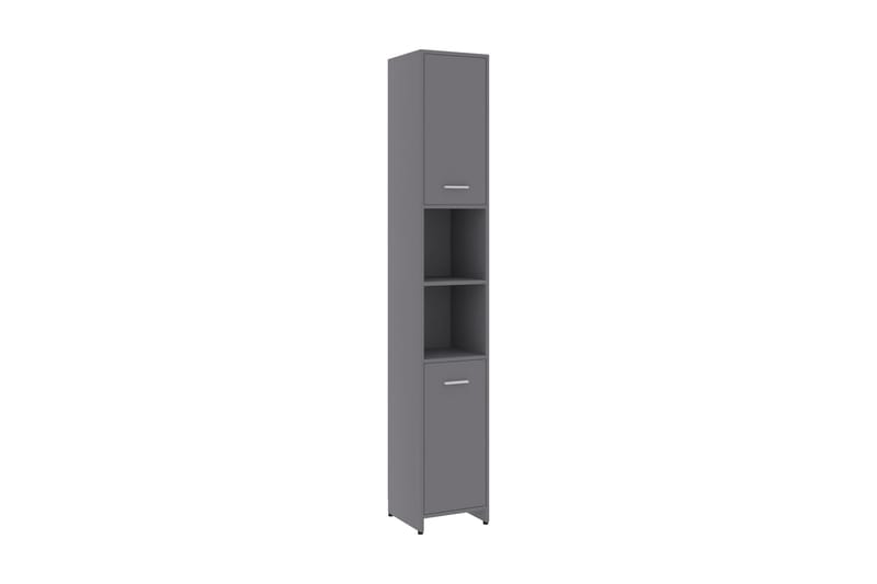 Badrumsskåp grå 30x30x183,5 cm spånskiva - Grå - Förvaring - Badrumsförvaring - Väggskåp & högskåp