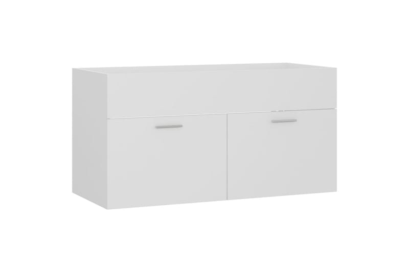 Badrumsmöbler set vit spånskiva - Vit - Förvaring - Badrumsförvaring - Kompletta möbelpaket