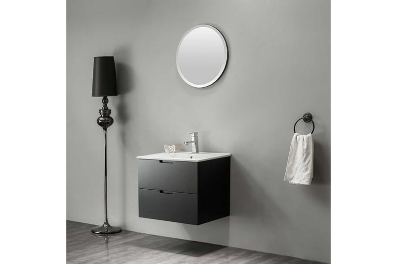 Möbelpaket Bathlife Glädje med Spegel 600 - Svart - Förvaring - Badrumsförvaring - Kompletta möbelpaket