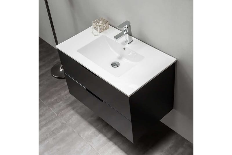 Möbelpaket Bathlife Glädje med Spegel 800 - Svart - Förvaring - Badrumsförvaring - Kompletta möbelpaket