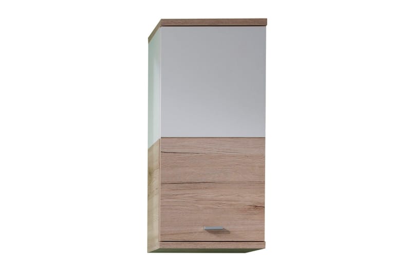Möbelset Bartley XXL 5 Delar Vit/Ek - Med Spegelskåp - Förvaring - Badrumsförvaring - Kompletta möbelpaket
