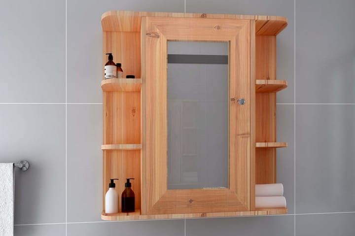 Spegelskåp för badrum ek 66x17x63 cm MDF