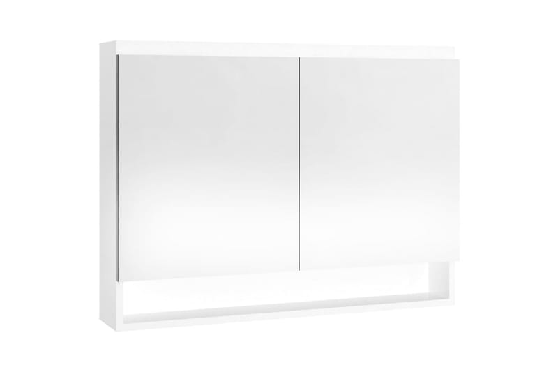 Spegelskåp för badrum vit 80x15x60 cm MDF - Vit - Förvaring - Badrumsförvaring - Spegelskåp